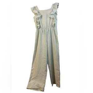 EUC Popular 21 Girls Striped Kids Romper with Ruffles Size L (14) #49